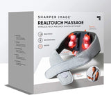 Realtouch Shiatsu Massager, Warming Heat Soothes Sore Muscles, Wireless & Rechargeable - Best Massager for Neck Back Shoulders Feet Legs – W/ 6 Massage Heads, Holiday Gift