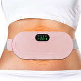Portable Cordless Heating Pad,Electric Waist Belt Device,Menstrual Heat Pad,3-Speed Temperature Adjustment and 4-Speed Massage Modes,Back or Belly Heating Pad for Women and Girl